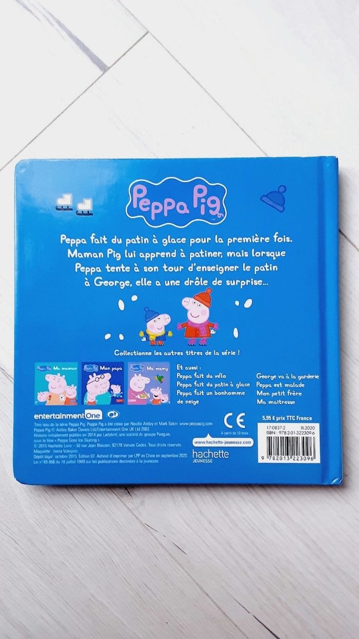 Livre Peppa pig fait du patin à glace, Hachette jeunesse,  comme neuf - photo numéro 2