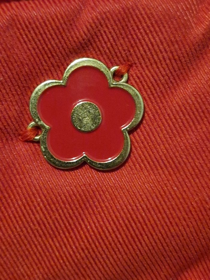 Doudoune tissu rouge sergent major neuve 2ans - photo numéro 3