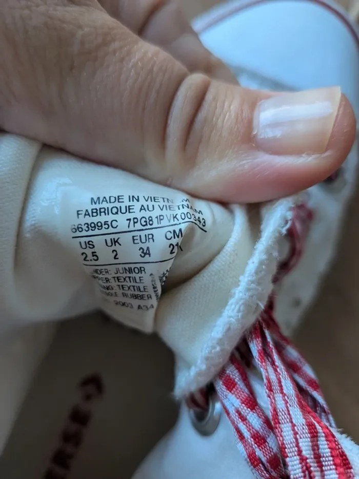 Converse broderie anglaise et lacets vichy - photo numéro 8