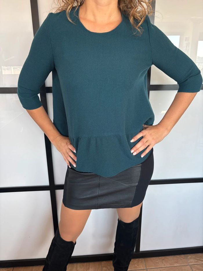Superbe blouse en laine ba&sh couleur forêt T2 - photo numéro 2