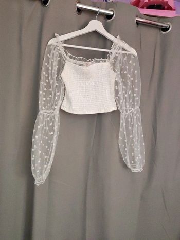 Croc top dentelle