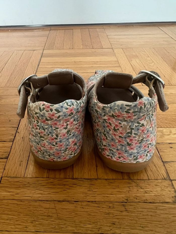 Sandales cuir bébé Vertbaudet – Taille 22 – Motif fleuri - photo numéro 7