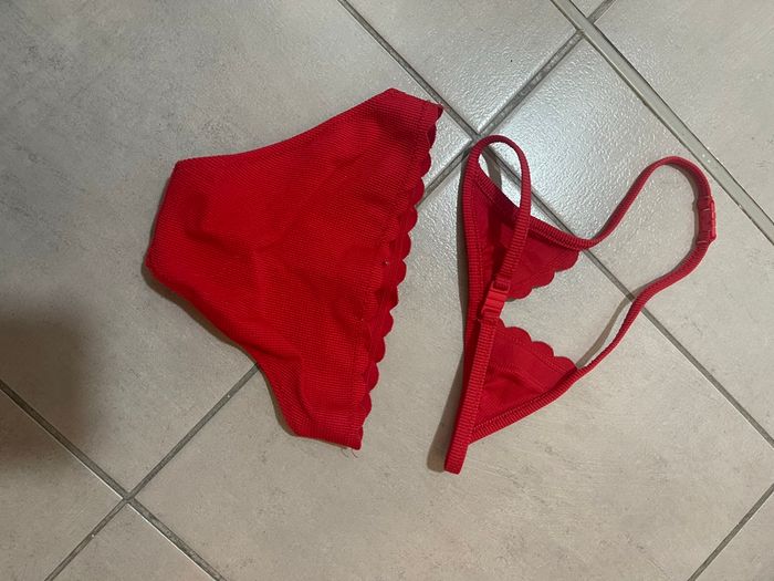 Maillot de bain 2 pièces rouge Monoprix T.4 ans - photo numéro 2