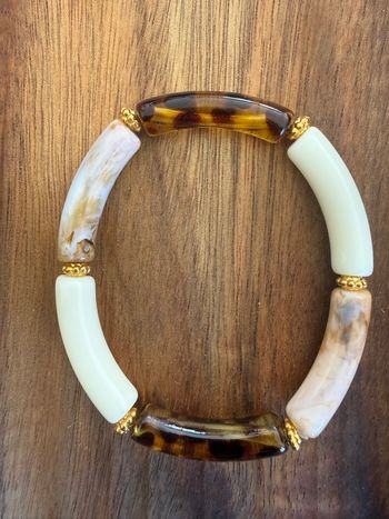 Bracelet perles tubes 