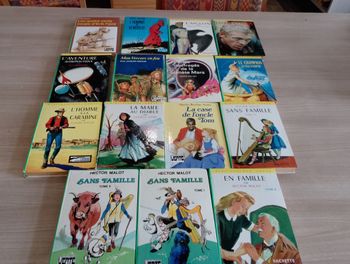 Lot de 15, bibliothèque verte (Hector Malot ect.(9)