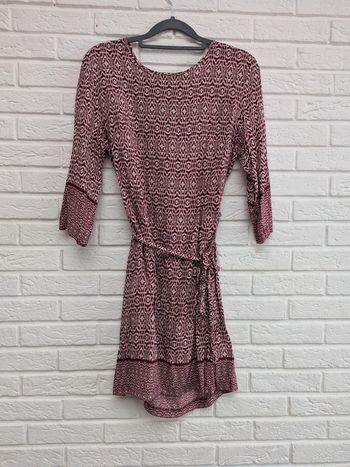 Robe motifs ethniques bordeaux blanc Molly Bracken