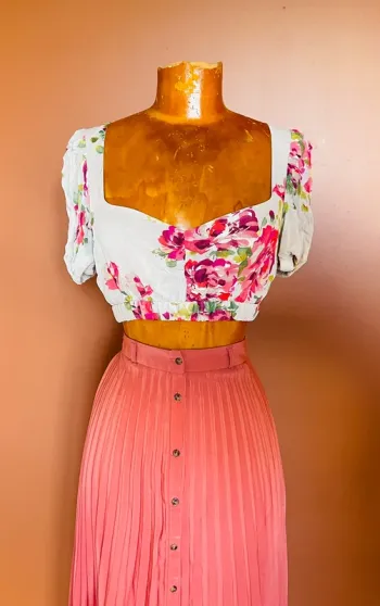 Crop top à fleurs