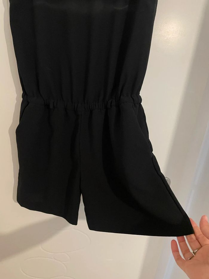 Combinaison short Combishort noir à manches courtes haut dentelle Morgan taille 36 - photo numéro 2