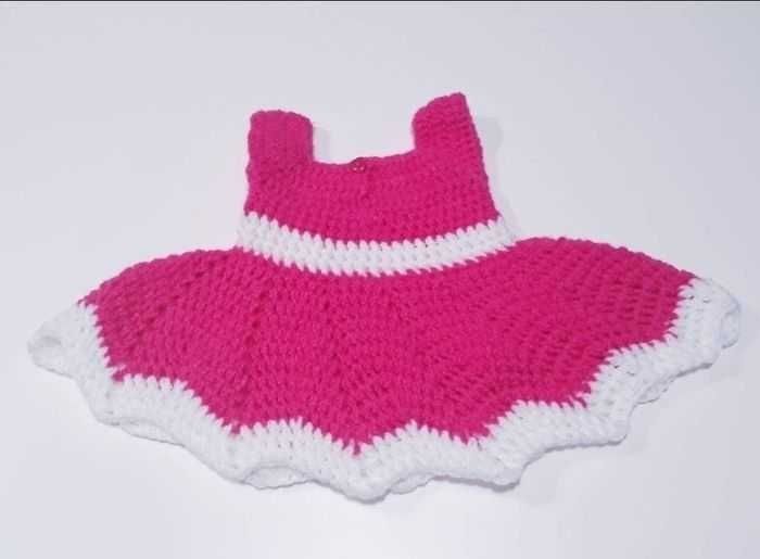 Vêtement bébé fille robe crochet 6 mois - photo numéro 3