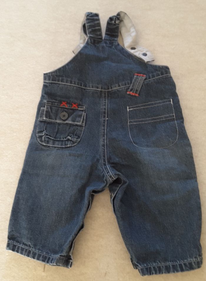 Salopette Jean Navy dpt – Grain de blé – 6 mois - photo numéro 2