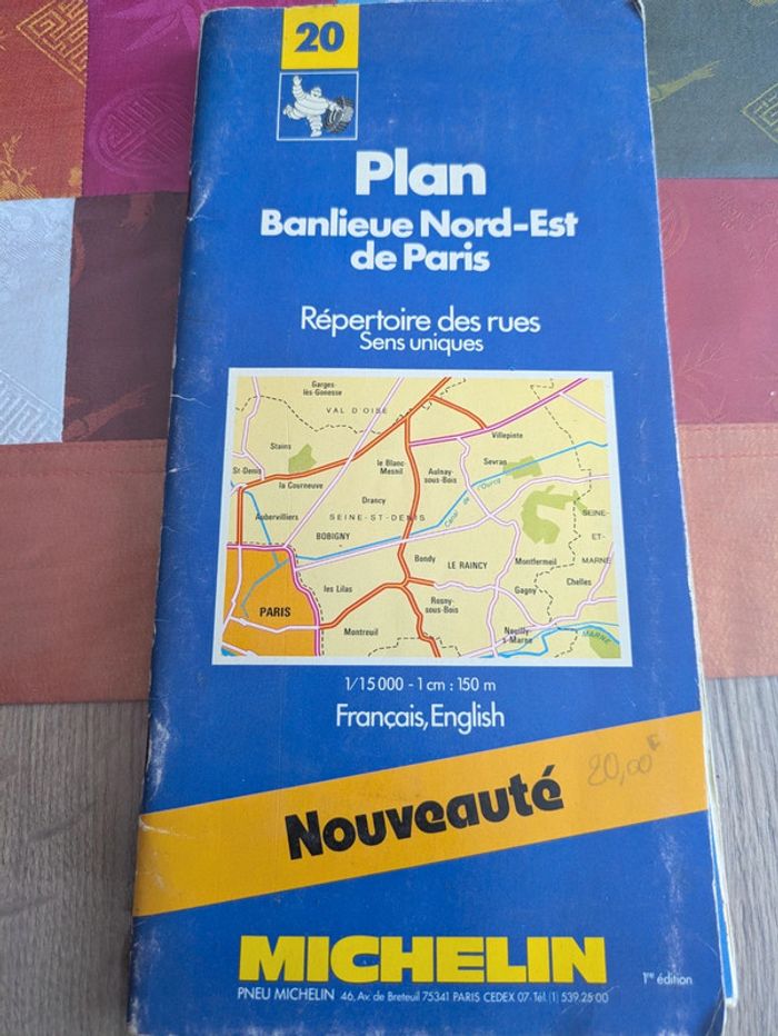 Carte michelin banlieue de paris