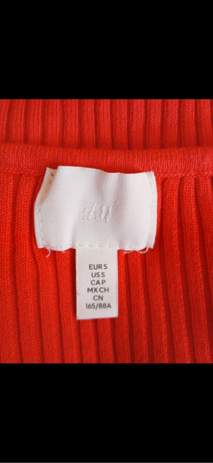 Top femme couleur rouge corail H&M taille S - photo numéro 6
