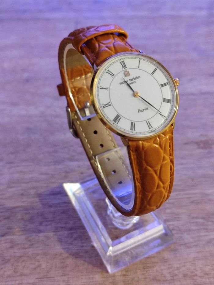Montre Quartz Michel Herbelin avec Bracelet cuir marron - photo numéro 2