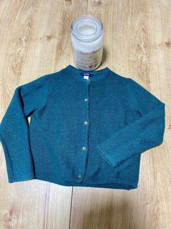 Gilet vert brillant okaidi taille 5 ans