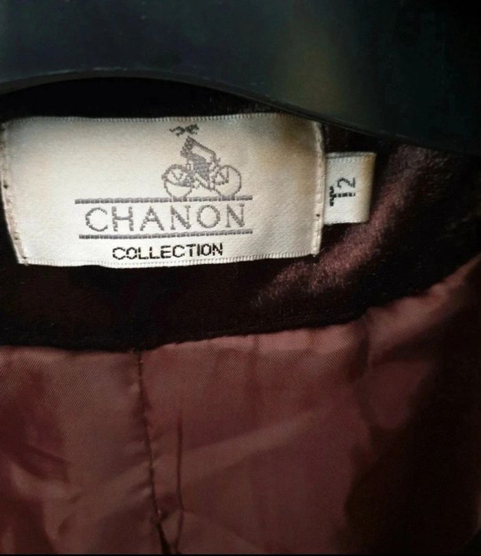 Blouson- doudoune marron brodé "Chanon Collection" T.38 - photo numéro 6
