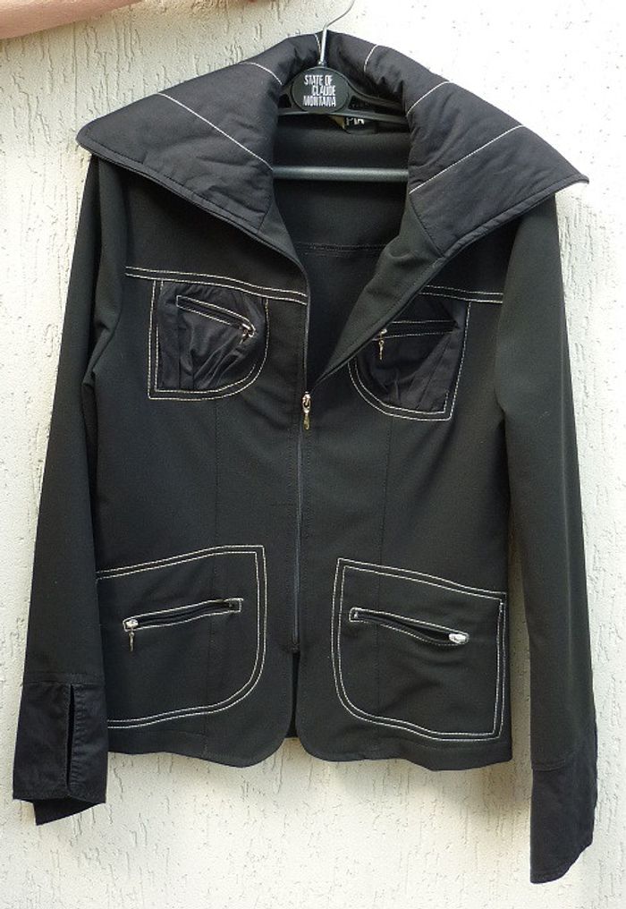 Veste légère noire coutures blanches SEPIA T1 36/38 - photo numéro 3