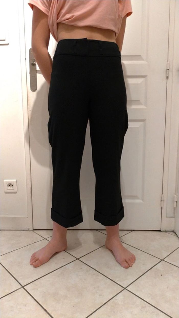Pantalon noir taille haute 7/8 - photo numéro 3