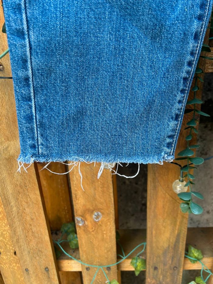 Jean bleu clair femme uniqlo bleu usée trouée taille 38 boyfriend - photo numéro 5