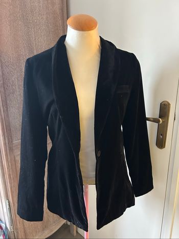 Veste « velours » noire TAO taille S