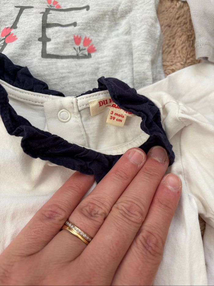 Lot de t-shirt manches longues 3 mois - photo numéro 2