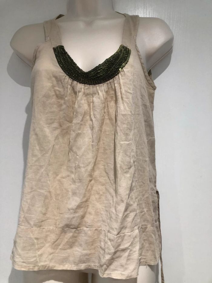 Top à sequins vert Sandro S - photo numéro 8