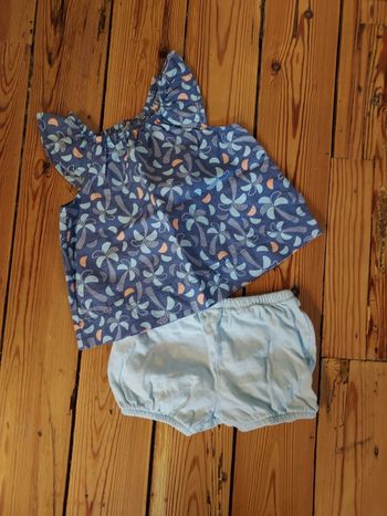 Ensemble blouse + short Obaïdi 3 mois