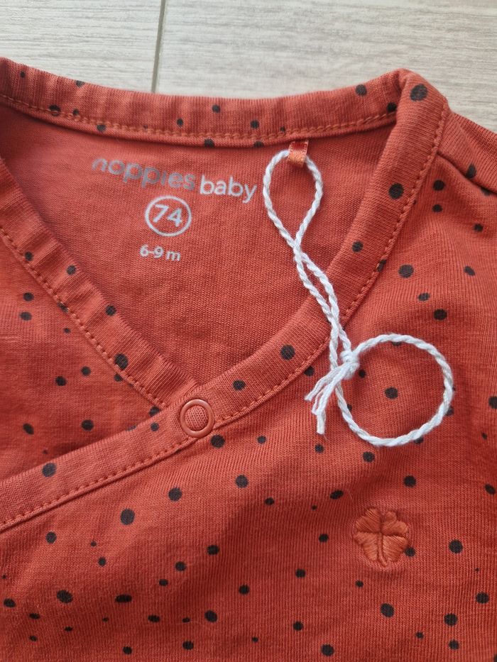 Maillot de corps bebe cache coeur Noppies 6-9 mois - photo numéro 3
