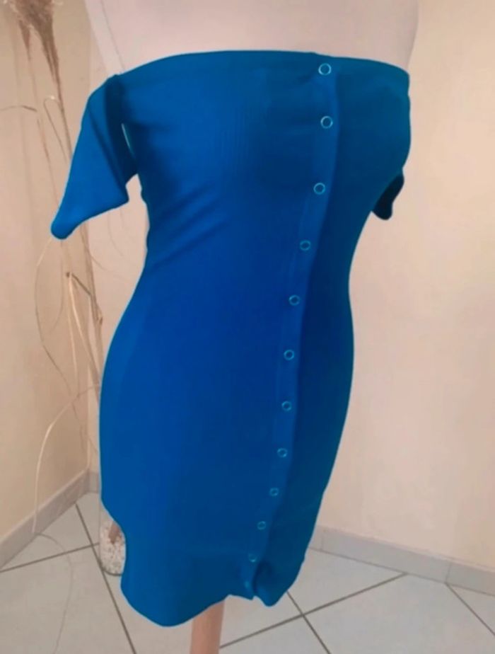 Robe côtelée, bleue, Forever21 - photo numéro 2