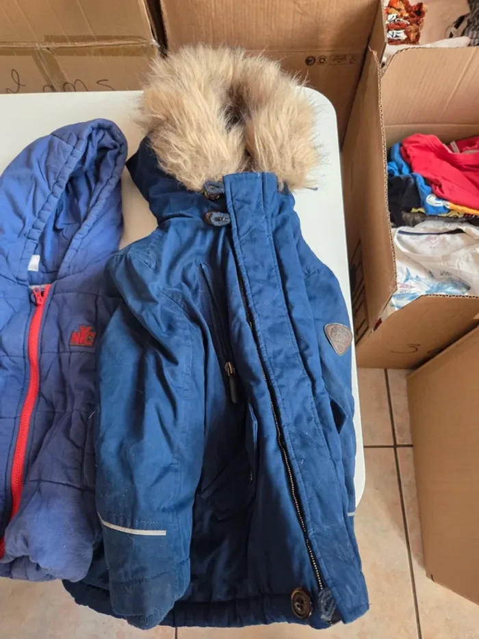 Lot 4 vêtements hiver 3 ans garçon blouson polaire - photo numéro 2