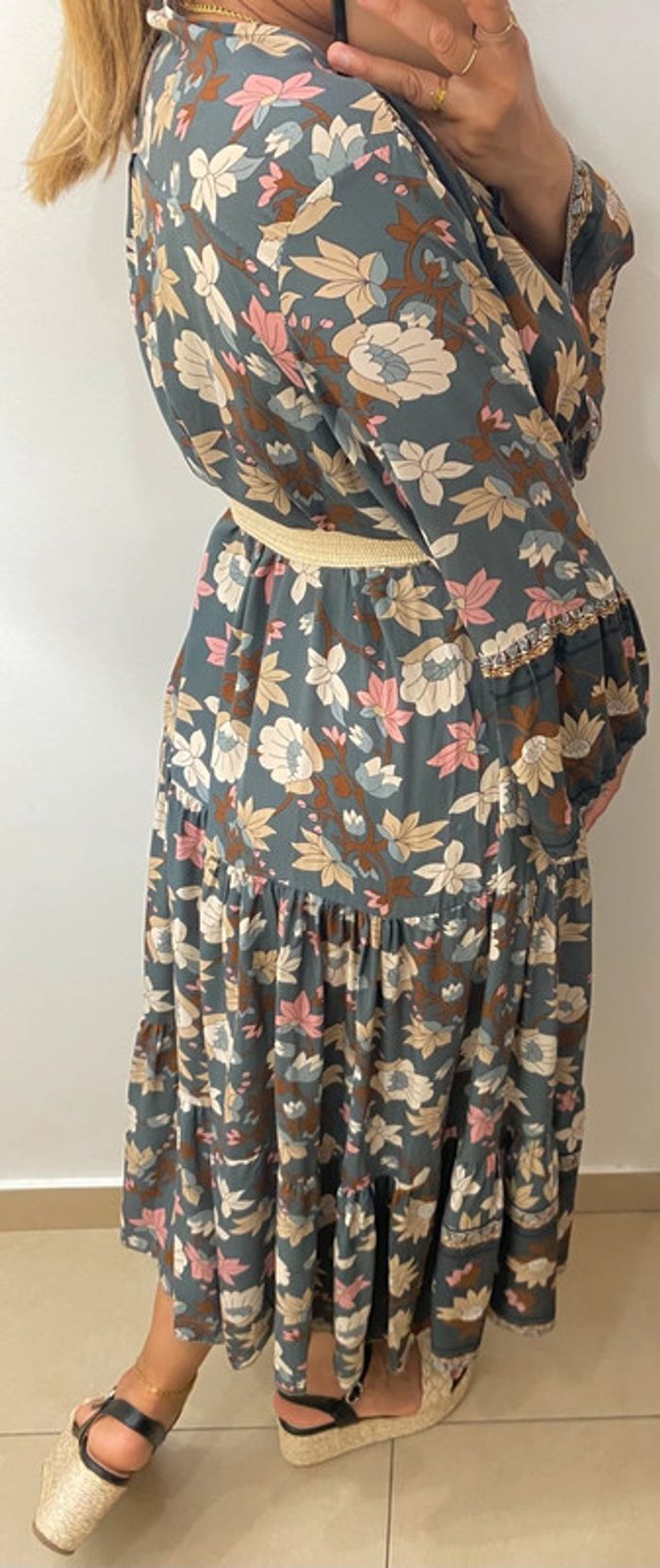 Robe Style Bohème Imprimé Fleurs Taille Unique - photo numéro 8