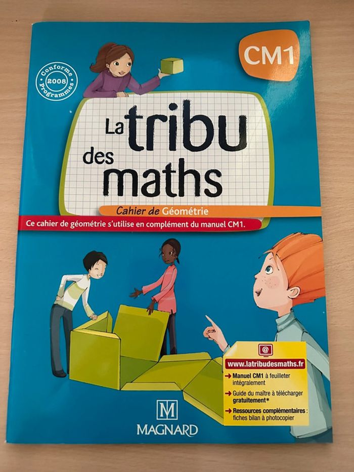 Livret la tribu des maths cahier de géométrie cm1
