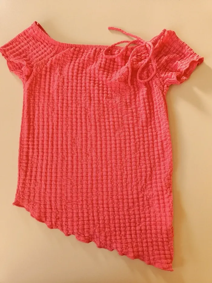 T-shirt rose asymétrique Jennyfer T. S - photo numéro 5