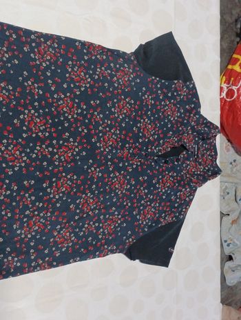 Tee shirt manches courtes femme Armor Lux taille 42 rétro vintage style polo fleuri