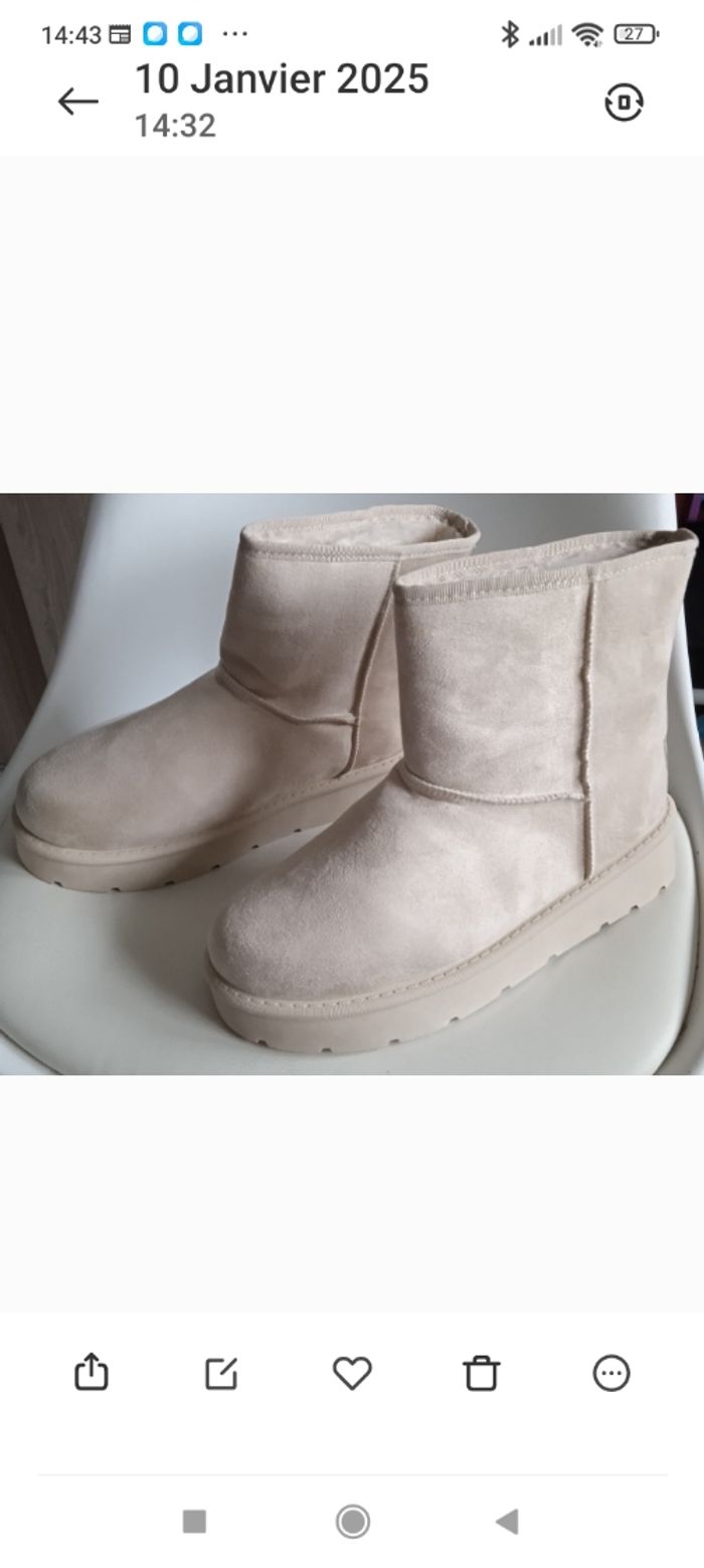 Belle bottines couleur crème