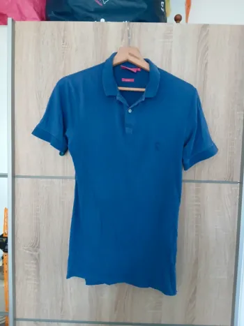 Polo vicomte Arthur S bleu roi slim fin