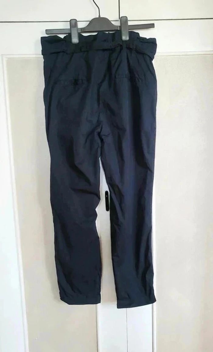 Pantalon bleu marine Taille M Zara Taille haute - photo numéro 7