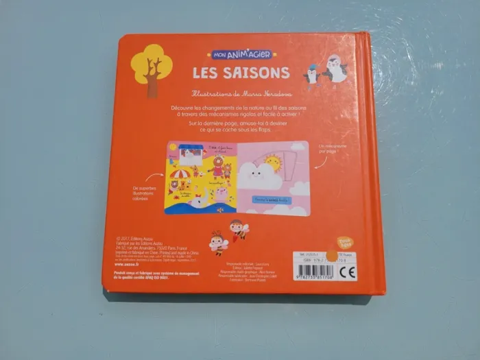 Livre animé à tirettes et roues 🌦 Les Saisons 🌞 - photo numéro 12