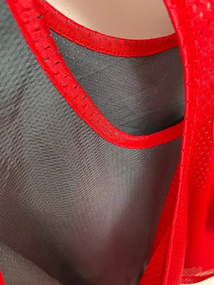 Mesh tank top jersey sports running red grey Danskin Womens XXL - photo numéro 7