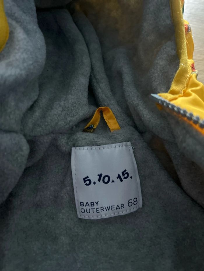 Manteau doudoune à capuche jaune - photo numéro 5