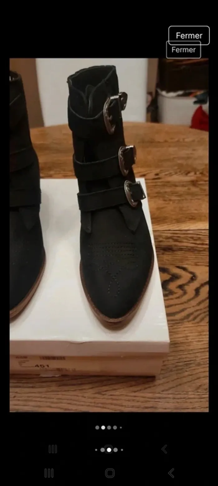 Bottine I Love Shoes noir suedine t 40 neuve - photo numéro 4