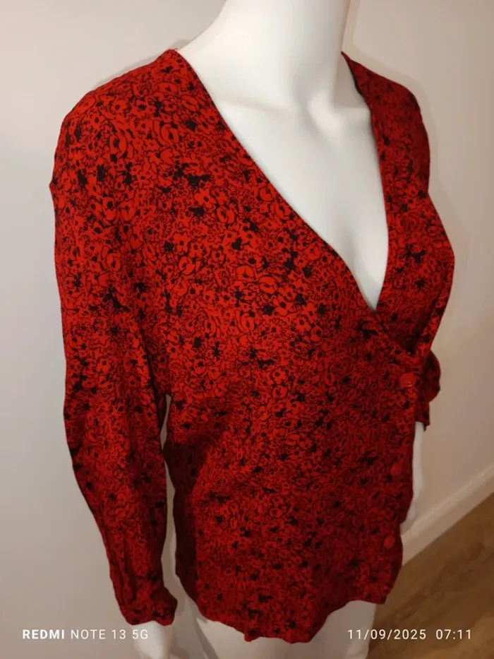 Magnifique chemisier/gilet taille L Camaïeu - photo numéro 3