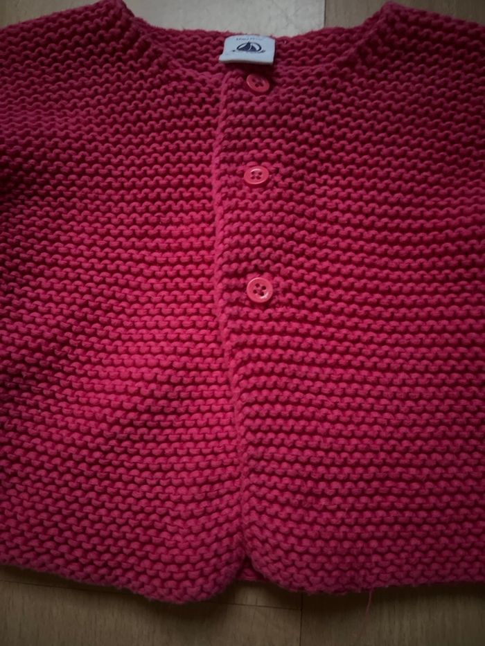 Gilet petit bateau   12mois  74 cm - photo numéro 3