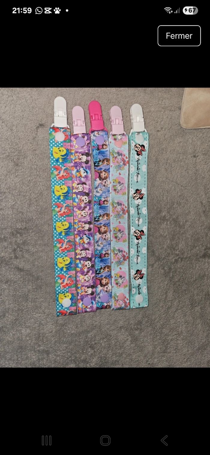 Lot 5 atache tetines