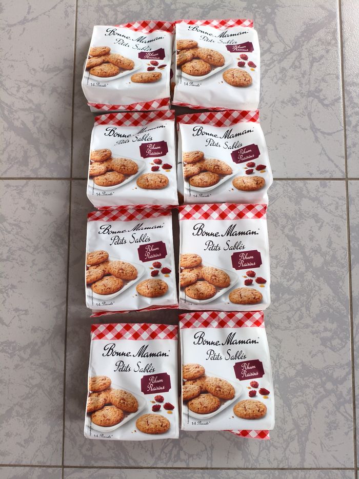 Lit petits sablés rhum raisins