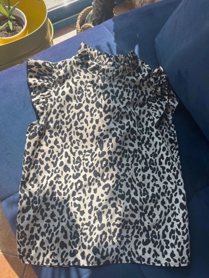 blouse léopard zara