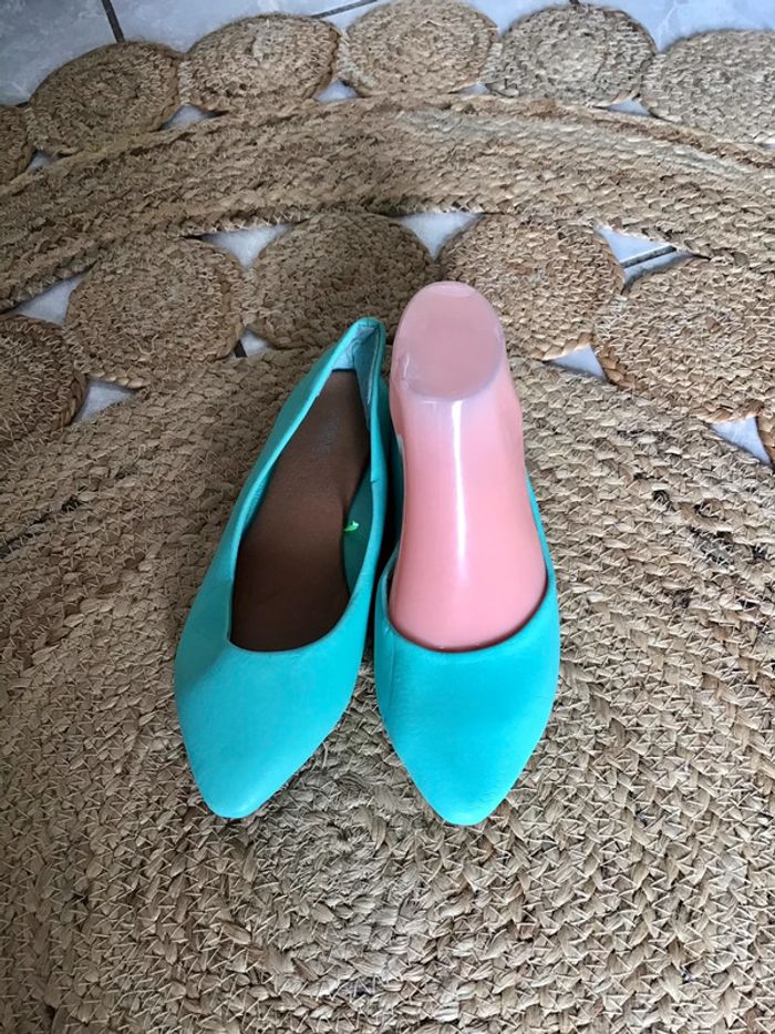 Chaussures plate bleu turquoise menthe taille 37 - photo numéro 2