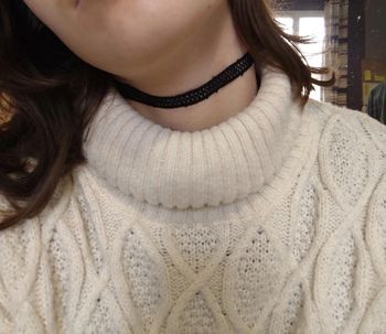 Choker noir collier