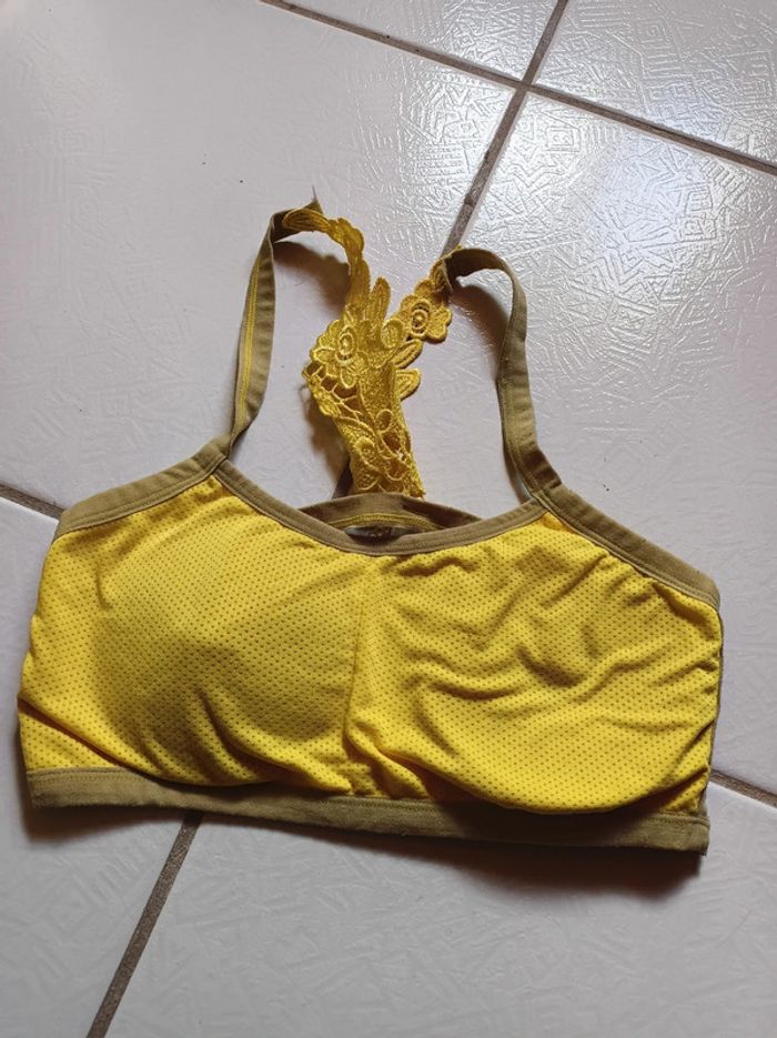 Brassière femme jaune