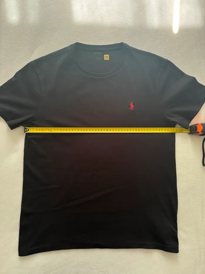 T-shirt Ralph Lauren noir logo rouge – Custom Fit – Taille M authentifié - photo numéro 9