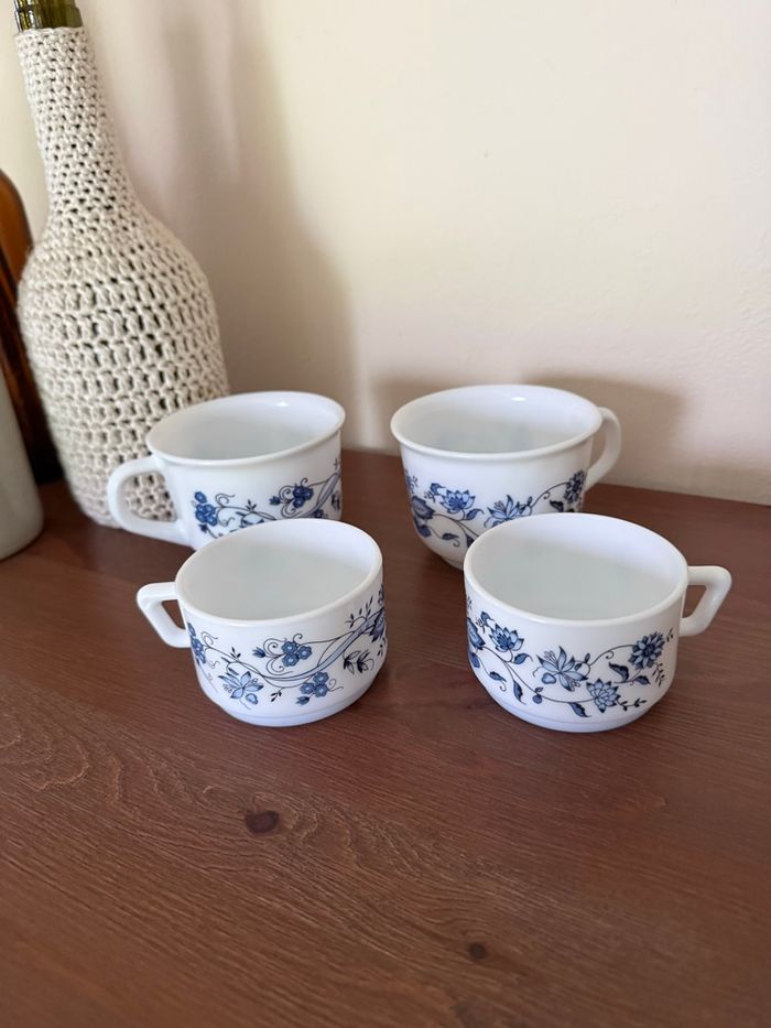 Lot de 4 tasses motif Aster - Arcopal - photo numéro 2